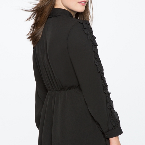 ELOQUII RUFFLE SLEEVE DRESS - Picture 2 of 12